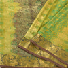 Sanskriti Vintage Sarees Indian Green Bollywood Blend Silk Sari 5yd Craft Fabric