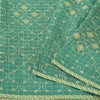 Sanskriti Vintage Sarees Green Embroidered Kota Woven Pure Cotton Sari Fabric