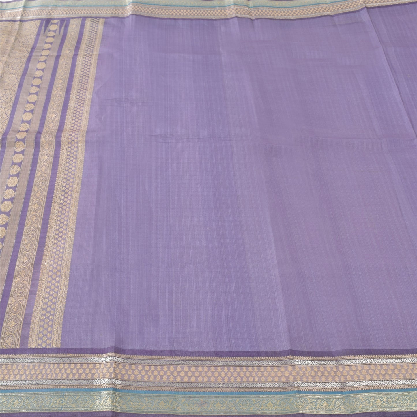 Sanskriti Vintage Lavender Sarees Pure Silk Woven Premium Sari 5yd Craft Fabric