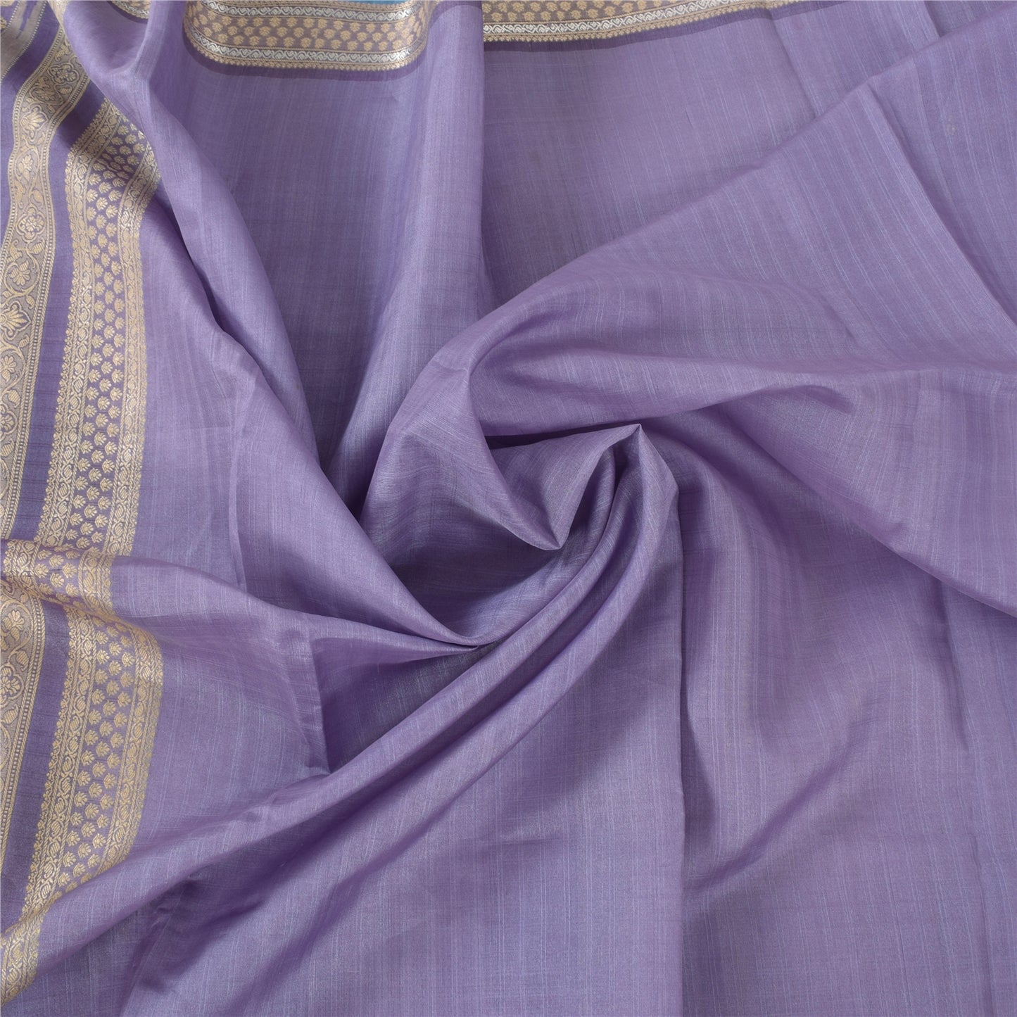 Sanskriti Vintage Lavender Sarees Pure Silk Woven Premium Sari 5yd Craft Fabric