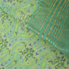 Sanskriti Vintage Green Sarees Pure Cotton Printed Premium Sari 5yd Craft Fabric