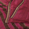 Sanskriti Vintage Magenta/Brown Sarees Cotton Silk Embroidered Sari Craft Fabric