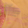 Sanskriti Vintage Yellow Sarees Pure Cotton Woven Tant Premium Sari Craft Fabric