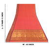 Sanskriti Vintage Orange Sarees Pure Cotton Woven Premium Sari 5+yd Craft Fabric