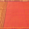 Sanskriti Vintage Orange Sarees Pure Cotton Woven Premium Sari 5+yd Craft Fabric