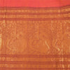 Sanskriti Vintage Orange Sarees Pure Cotton Woven Premium Sari 5+yd Craft Fabric