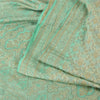 Sanskriti Vintage Green Sarees Pure Silk Printed Premium Sari 5+ yd Craft Fabric