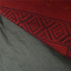 Sanskriti Vintage Red/Gray Sarees Pure Cotton Block Printed Sari 6ydCraft Fabric