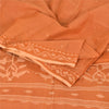 Sanskriti Vintage Orange Sarees Pure Cotton Woven Premium Sari 5+yd Craft Fabric