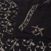 Sanskriti Vintage Black Sarees Pure Georgette Hand Beaded Gota Patti Sari Fabric