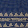 Sanskriti Vintage Blue Sarees Pure Cotton Woven Premium Sari 6+ yd Craft Fabric