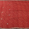 Sanskriti Vintage Red Sarees Pure Georgette Bandhani Printed Sari Craft Fabric