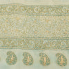 Sanskriti Vintage Mint Green Sarees Pure Silk Hand Beaded Printed Sari Fabric