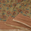 Sanskriti Vintage Brown Sarees Pure Cotton Embroidered Printed Sari Craft Fabric