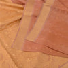 Sanskriti Vintage Indian Peach Sarees Pure Silk Woven Ethnic Sari Craft Fabric