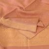 Sanskriti Vintage Indian Peach Sarees Pure Silk Woven Ethnic Sari Craft Fabric