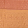 Sanskriti Vintage Indian Peach Sarees Pure Silk Woven Ethnic Sari Craft Fabric