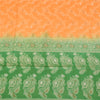 Sanskriti Vintage Green/Orange Sarees Pure Silk Woven Premium Sari Craft Fabric