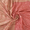 Sanskriti Vintage Pink Sarees Pure Silk Hand Embroidery Woven Sari Craft Fabric