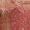 Sanskriti Vintage Pink Sarees Pure Silk Hand Embroidery Woven Sari Craft Fabric