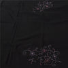 Sanskriti Vintage Black Sarees Pure Silk Hand Beaded Bollywood Sari 5+ yd Fabric