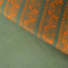 Sanskriti Vintage Green Sarees Pure Cotton Woven Premium Sari 5+yd Craft Fabric