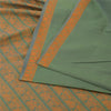 Sanskriti Vintage Green Sarees Pure Cotton Woven Premium Sari 5+yd Craft Fabric