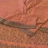 Sanskriti Vintage Indian Brown Sarees Pure Cotton Woven Ethnic Sari Craft Fabric