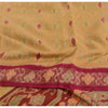 Sanskriti Vintage Saree Yellow/Red Odisha HandWoven Ikat Pure Cotton Sari Fabric