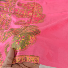 Load image into Gallery viewer, Sanskriti New Scarf Embroidered Pure Wool Indian Shawl Pink Woven Work Stole
