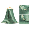 Sanskriti Vintage Long Skirt Pure Satin Silk Green Handmade Unstitched Lehenga