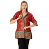 Limited Edition Sanskriti India Red Green Upcycled Blazer