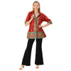 Limited Edition Sanskriti India Red Green Upcycled Blazer