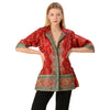 Limited Edition Sanskriti India Red Green Upcycled Blazer