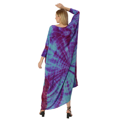 Limited Edition Sanskriti India Hi Low Kaftan Upcycled Pure Crepe Silk Free Size