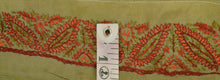 Load image into Gallery viewer, Antique Vintage Saree Border Hand Embroidered Indian Trims Lace 1.5&quot;W +1 Yard

