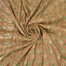 Load image into Gallery viewer, Sanskriti Vintage Golden Sarees Pure Satin Woven Brocade/Banarasi Sari Fabric
