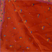 Load image into Gallery viewer, Sanskriti Vintage Dupatta Long Stole Georgette Orange Veil Hand Beaded Scarves
