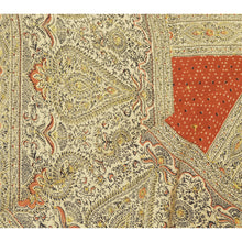 Load image into Gallery viewer, Sanskriti Vintage Dupatta Long Stole Pure Silk Orange Hand Beaded Wrap Scarves
