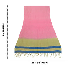 Load image into Gallery viewer, Sanskriti Vintage Dupatta Long Stole Art Silk Pink Hand Embroidered Woven Veil
