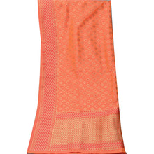 Load image into Gallery viewer, Sanskriti Vintage Dupatta Long Stole Art Silk Peach Woven Brocade Zari Scarves
