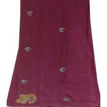 Load image into Gallery viewer, Sanskriti Vintage Dupatta Long Stole Georgette Purple Hand Beaded Wrap Scarves
