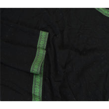 Load image into Gallery viewer, Sanskriti Vintage Dupatta Long Stole Georgette Black Embroidered Wrap Scarves
