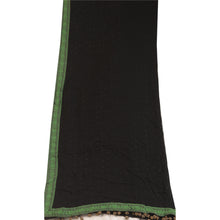 Load image into Gallery viewer, Sanskriti Vintage Dupatta Long Stole Georgette Black Embroidered Wrap Scarves
