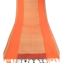 Load image into Gallery viewer, Sanskriti Vintage Dupatta Long Stole Cotton Orange Hijab Woven Scarves

