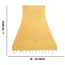 Load image into Gallery viewer, Sanskriti Vintage Dupatta Long Stole Net Mesh Yellow Embroidered Woven Scarves
