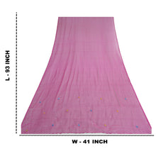 Load image into Gallery viewer, Sanskriti Vintage Dupatta Long Stole Pure Chiffon Silk Purple Handmade Mukeish
