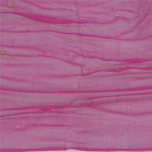Load image into Gallery viewer, Sanskriti Vintage Dupatta Long Stole Pure Chiffon Silk Purple Handmade Mukeish
