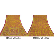 Load image into Gallery viewer, Sanskriti Vintage Purple Sarees Moss Crepe Printed Sari 5YD Craft Fabric
