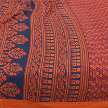 Load image into Gallery viewer, Sanskriti Vintage Orange Sarees Moss Crepe Floral Printed Craft Fabric Sari
